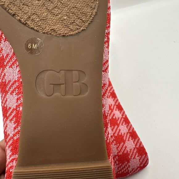 Gianni Binni Red Pink houndstooth ballet Flats Sz 6 - Picture 7 of 9
